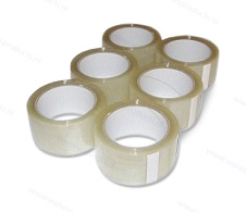 Folie a 6 rollen Verpakkingtape, kleur: transparant