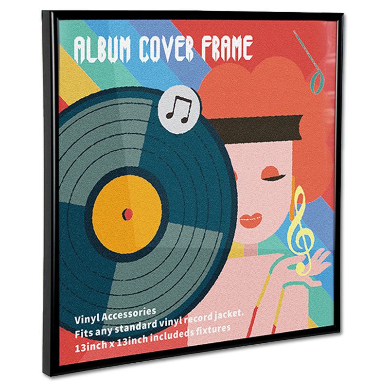 12-Inch Record Album Photo Frame - colour: black