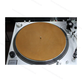 Genuine Leather Turntable Mat - Brown