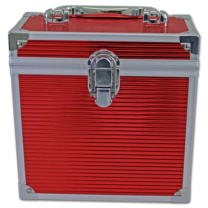 Walvis Products® 7" Vinyl Platenkoffer - voor ca. 35 Singles - kleur: rood