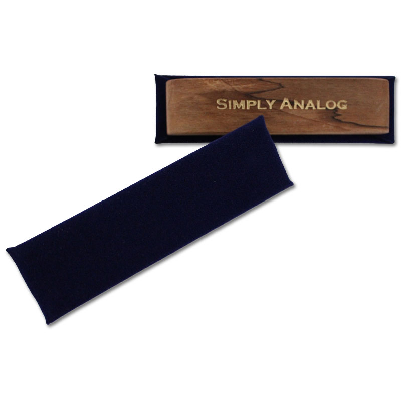 Simply Analog Velvet Record Brush | Natural Oak