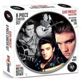 Grammofoonplaten coasters (onderzetters) - set a 8 stuks - Elvis