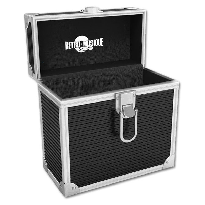 Retro Musique 7" Vinyl Storage Case - capacity: approx. 35 units singles - black