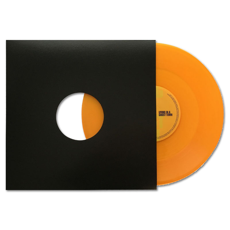 10" Cover Karton - schwarz mit Mittellöcher