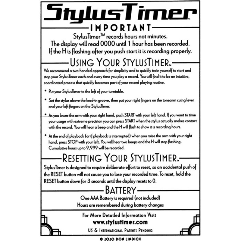 StylusTimer™ | Cartridge Odometer