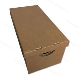 Advance 7-inch Record Storage box - capacity: approx. 200 Singles - brown cardboard