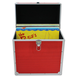 Walvis Products® 12" Red LP Vinyl Storage Case - capacity: approx. 40 LPs