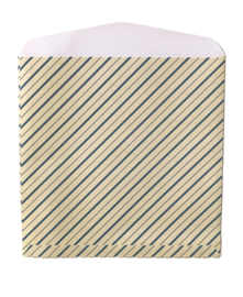 10er Pack - Papier Geschenktüten für 12" Schallplatten, mit Klappe | Stripes
