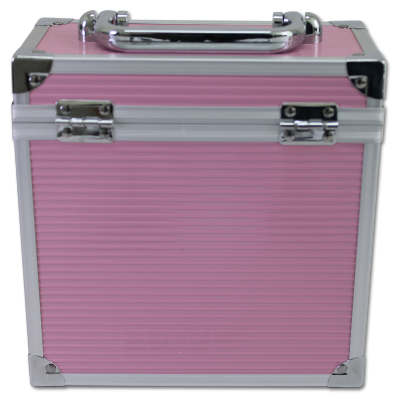 Walvis Products® 7" Vinyl Platenkoffer - voor ca. 35 Singles - kleur: roze