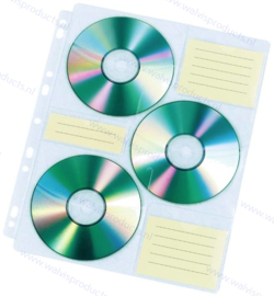 6CD / DVD pp ringbandhoes met universele perforatie, binnenzijde gevoerd