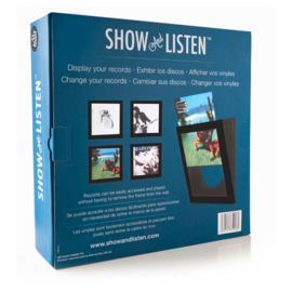 4-Pack - Snap Show & Listen Wissellijsten voor elk 1 LP, kleur: zwart