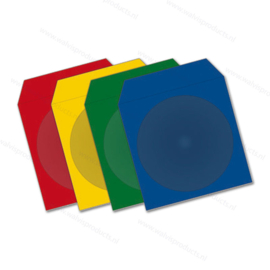 100er Pack - MediaRange Papier CD Schutzhüllen - verschiedene Farben