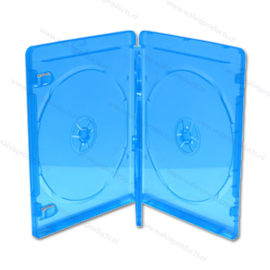 Standard 14 mm 3-BR (Blu-Ray) Box, colour: transparent-blue