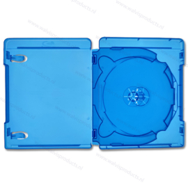 Standard 14 mm 3-BR (Blu-Ray) Box, colour: transparent-blue