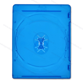 Slim 7mm. 2BR (Blu-Ray) doosje, kleur: transparant-blauw