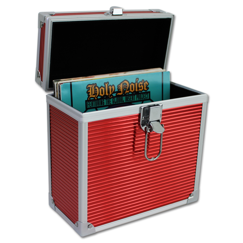 Walvis Products® 7" Vinyl Platenkoffer - voor ca. 35 Singles - kleur: rood
