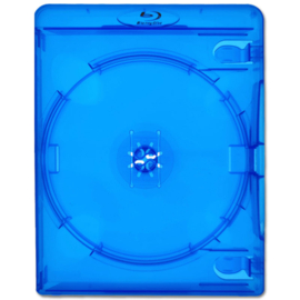 Amaray Boîtier 2 Blu-Ray, couleur: bleu-transparent - épaisseur 15 mm