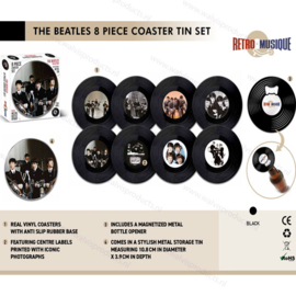 Gramophone record coasters - set of 8 pieces - The Beatles