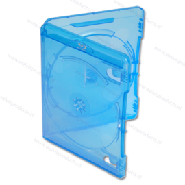 Standard 15 mm Amaray Blu-Ray Box For 2 Discs, colour: transparent-blue