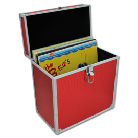 Walvis Products® 12" Red LP Vinyl Storage Case - capacity: approx. 40 LPs