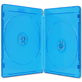 CheckOutStore Premium Slim Blu-Ray Single Cases – 7mm Thick, Clear Blue, Lot Sale (Choose Quantity From Listing)