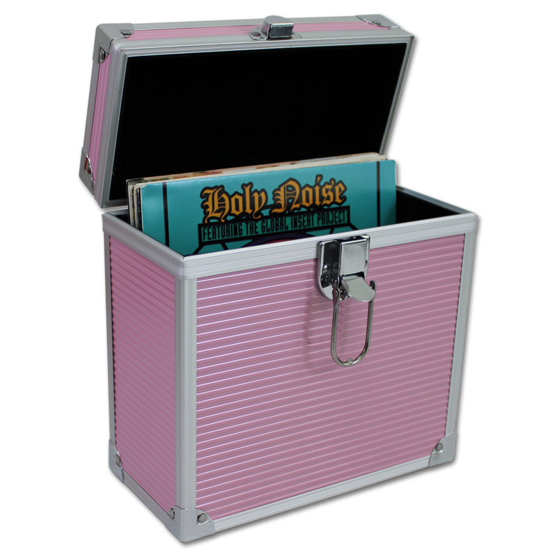 Walvis Products® 7" Vinyl Platenkoffer - voor ca. 35 Singles - kleur: roze
