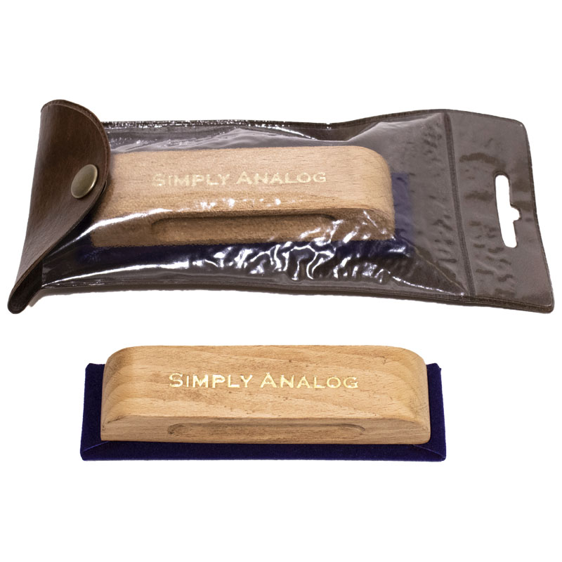 Simply Analog Velvet Record Brush | Natural Oak