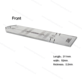 Goka Protractor | Instelsjabloon voor Platenspeler Elementen (spiegelend)