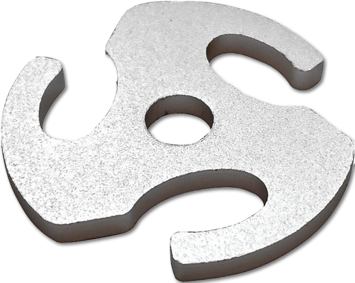 Aluminium 45 RPM Single Spindle Spider - kleur: zilver