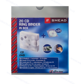 Smead CD Ring Binder - capacity: 20 discs - covers & protective casing included