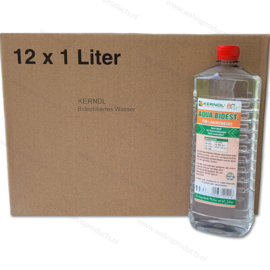 Rabattpaket - 12 Stück - 1 Liter Flasche - Kerndl BiDest Doppelt Destilliertes Wasser