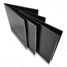 Gatefold grammofoonplaten kartonnen hoes voor 2 LP's, kleur: zwart