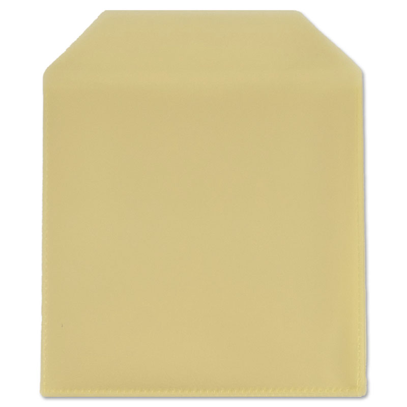 1 CD Sleeve with flap, transparent/yellow (132 x 135 mm + flap)