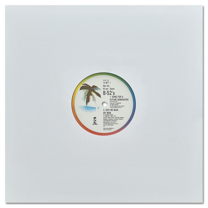 Discobag LP-Cover für 12"-Maxi-Singles – Weiß mit Mittellöcher