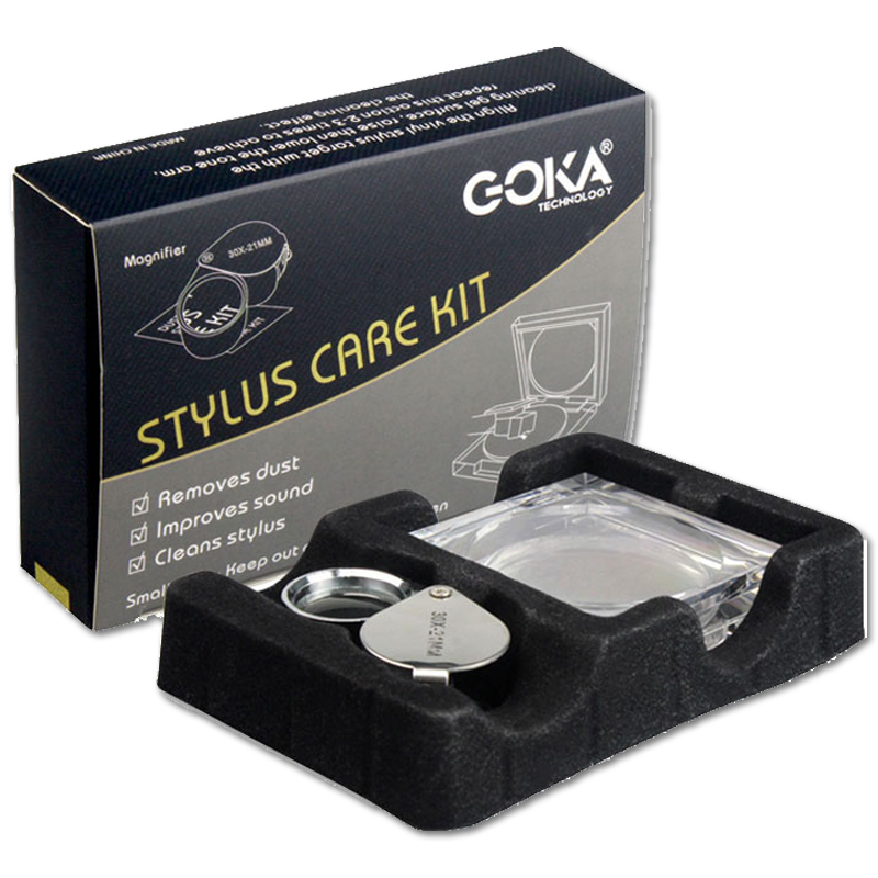 Goka Dust-Off (Gel Type) Stylus Cleaning Set - with magnifier