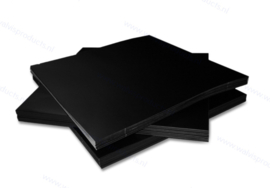 Card Spined 12" Vinyl Record Album Cover, 300 grs. black cardboard