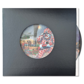 Kartonnen hoes voor Singles - met venstergaten - kleur: zwart