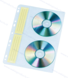 4CD / DVD pp ringbandhoes met universele perforatie, binnenzijde gevoerd