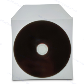 1CD PP Schutzhülle mit Klappe, genarbt transparent (125 x 128 mm + Klappe)