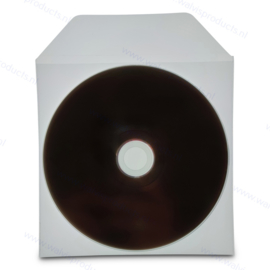 1CD PP Sleeve with flap, orange peel transparent (125 x 128 mm + flap)