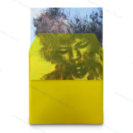 LP Schutzhülle mit Klappe, Transparent Gelb PVC, Dicke 0.18 mm.