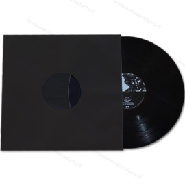 Grammofoonplaten binnenhoes voor LP's, zwart met antistatische voering - rechte hoeken - 80 grs. papier