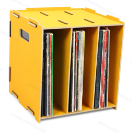 WERKHAUS LP Medienbox, Gold-gelb für 80 LPs