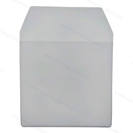 1CD PVC Sleeve with flap, transparent (128 x 128 mm + flap)