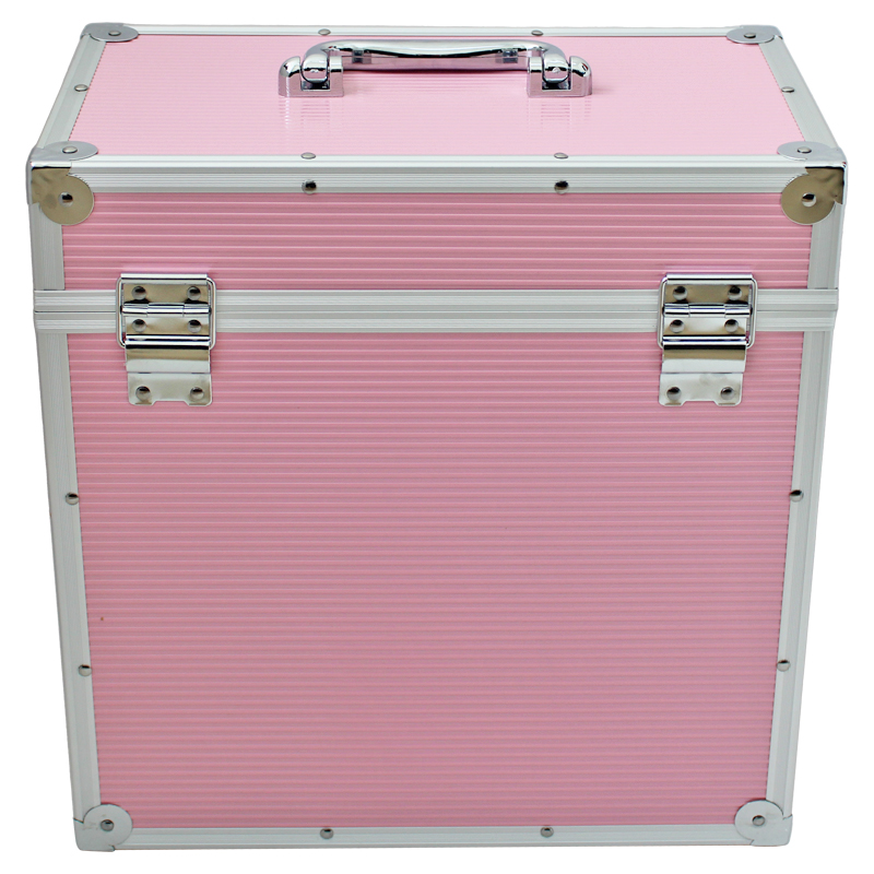 Walvis Products® 12" Vinyl LP Koffer Rosa - für ca. 40 Stück LPs
