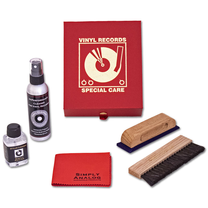 Simply Analog De Luxe Vinyl Cleaning Boxset | Red Leather Edition