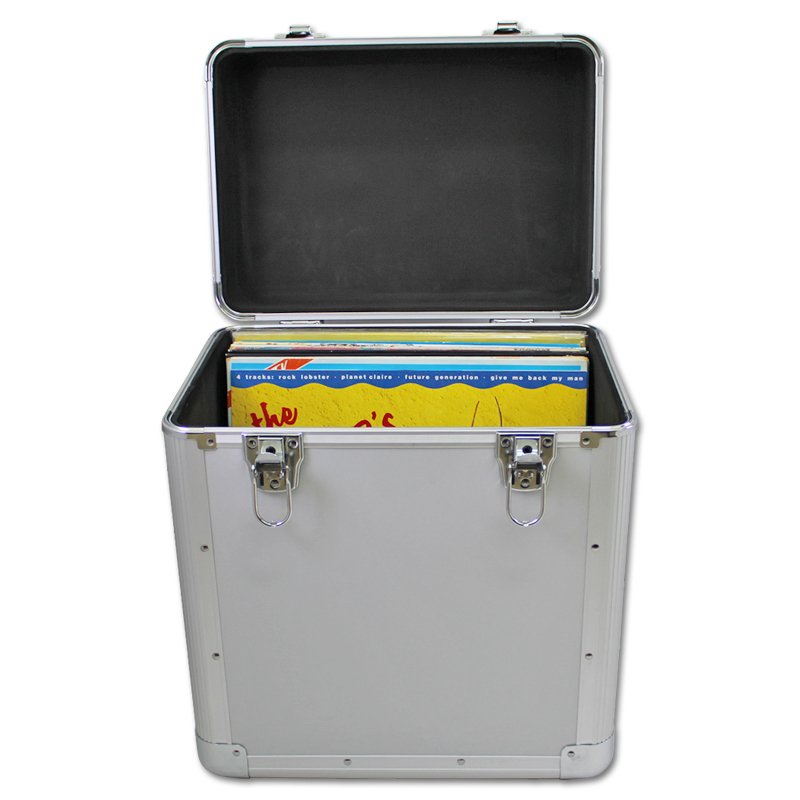 Walvis Products® Ultimate DJ LP Koffer - für ca. 60 Stück LPs - silber