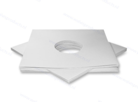 Card Spined 12" Vinyl Record Album Cover with centre holes, 300 grs. white cardboard