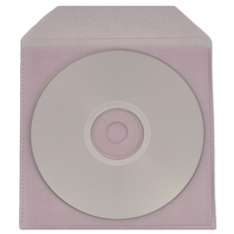1 CD Sleeve with flap, transparent/purple (132 x 135 mm + flap)