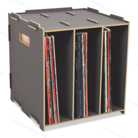 WERKHAUS Mediabox - anthracite - capacity: approx. 80 units 12-Inch records